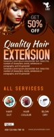 Hair Style Roll Up Banner Cartel enrollable de 2 × 5 pulg. template