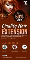 Hair Style Roll Up Banner Cartel enrollable de 3 × 6 pulg. template
