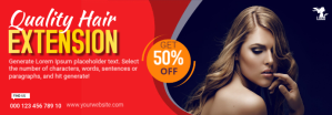 Red Hair Extension Promotion Tumblr-Banner Template