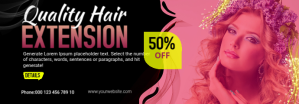 Hitam Hair Extension Promotion Tumblr Banner Template