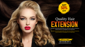 Nero Hair Extension Promotion Twitter Post Template