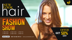 Marrone Hair Fashion Show Twitter Post Template