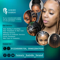 Hair Stylist Brand Design Flyer Instagram Post template