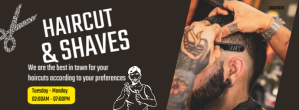 HAIRCUT AND SHAVES Zdjęcie w tle na Facebooka template