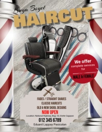 Haircut Service ADS Flyer (US Letter) template