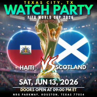 Haiti Vs Scotland Watch Party : FIFA World Cup Watch Party Instagram Post Instagram-bericht template