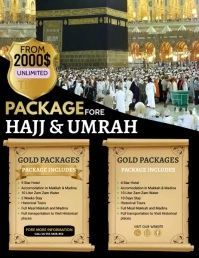 hajj, Hajj and Umrah Pamflet (Letter AS) template