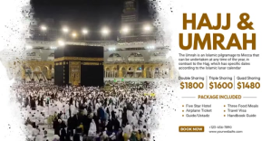 Hajj & Umrah Package Ad Template Facebook Shared Image