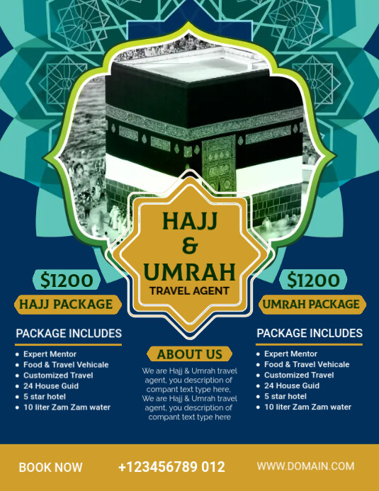 Brosur Iklan Flyer Paket Haji & Umroh Templat PosterMyWall