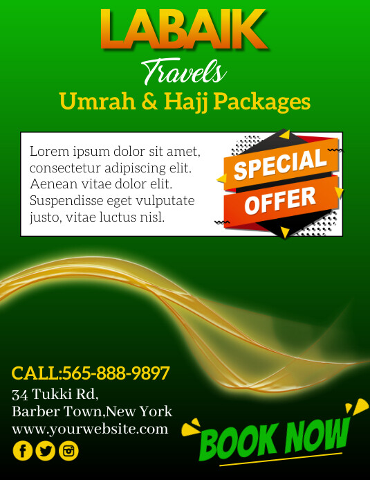 Copy of Hajj & Umrah Packages, Travel Agent PosterMyWall
