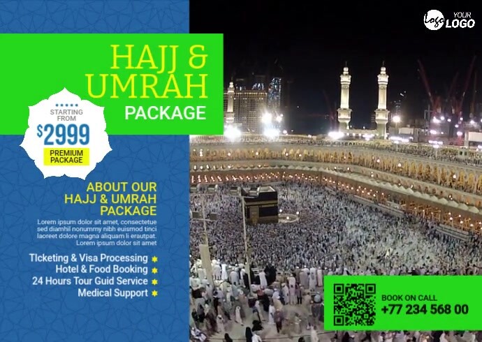 Hajj & Umrah Package Template 明信片