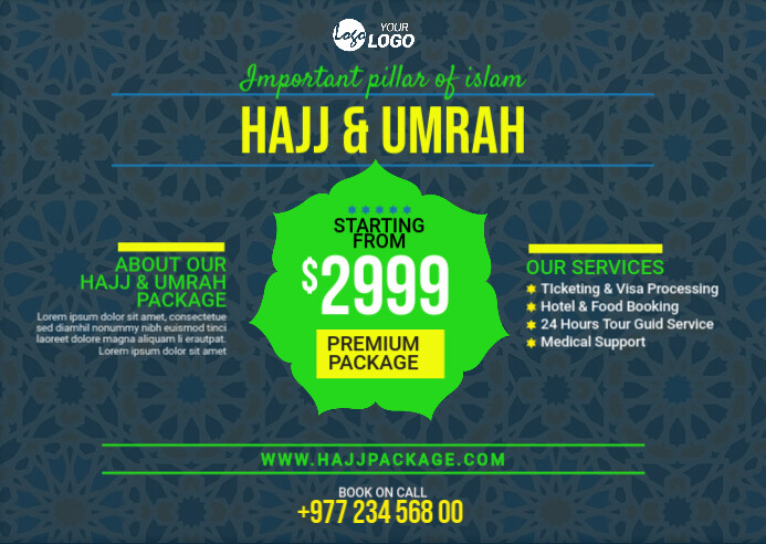 Hajj & Umrah PackageTemplate 明信片