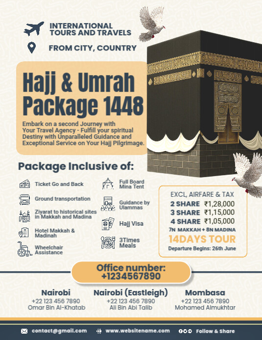 Hajj & Umrah Tour Package Flyer Template