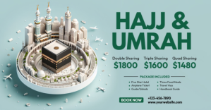 Hajj Ad Template for Religious Travel ภาพที่แชร์บน Facebook