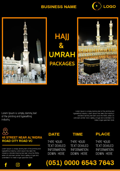 Hajj and Umrah A4 template