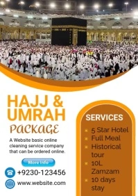 Hajj and UMRAH package 2023 A4 template