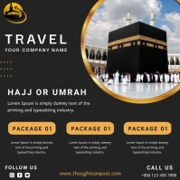 Hajj and umrah package template. Instagram Post