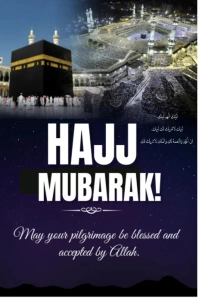 Hajj Mubarak Template 2025 Banner 4' × 6'