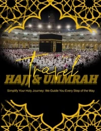 Hajj Umrah travel ad Pamflet (Letter AS) template