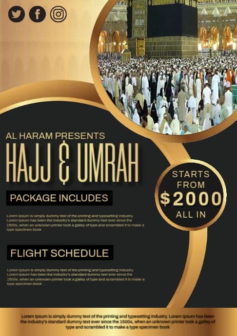 Hajj video template A4
