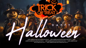 Sort Halloween Celebration Præsentation Template
