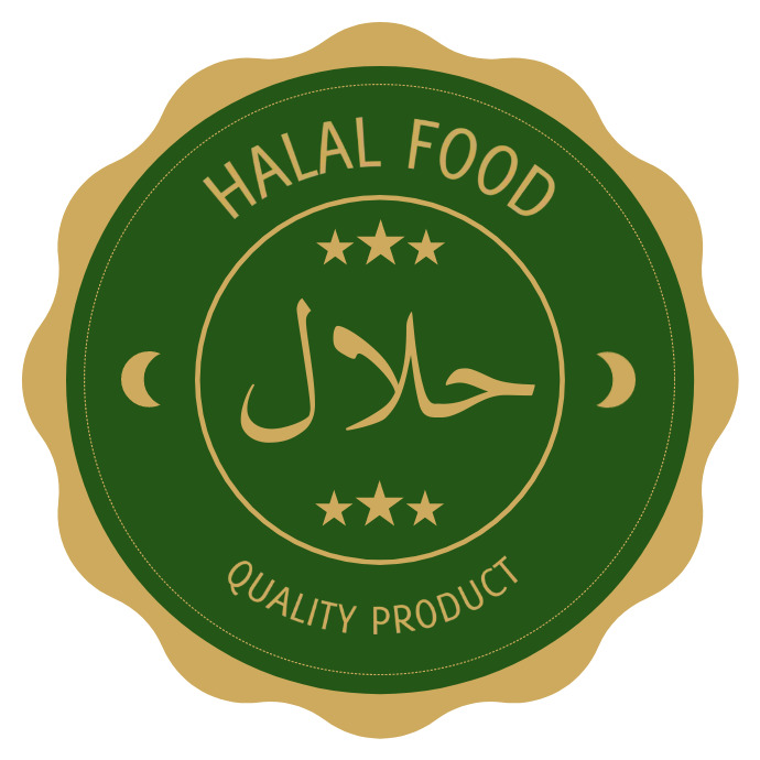 Halala Sticker Halal Food Sticker - Islamic Food Badge Template | PosterMyWall