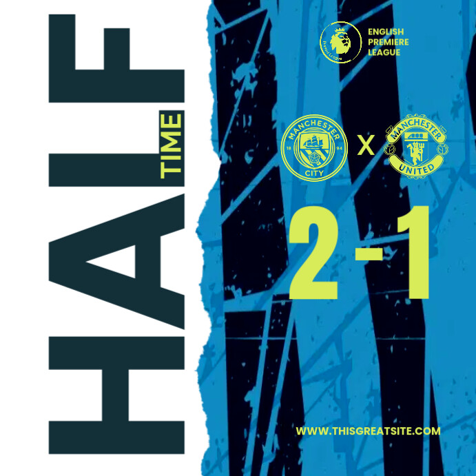 Modern Halftime Frame Half Time Design Template | PosterMyWall