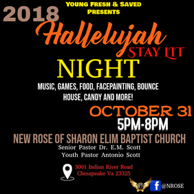 60 Hallelujah Night Customizable Design Templates