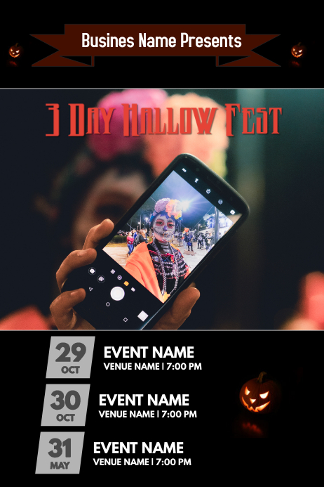 Hallow Fest poster template | PosterMyWall