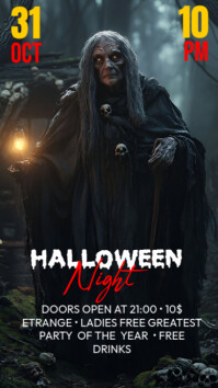 hallowee day AND NIGHT Instagram Story template