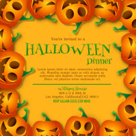 Halloween, Dinner โพสต์บน Instagram template