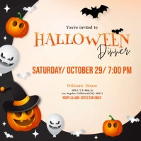 Halloween, Dinner Instagram Post template