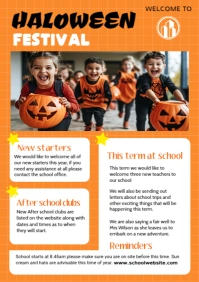 halloween, halloween newsletter,event A4 template