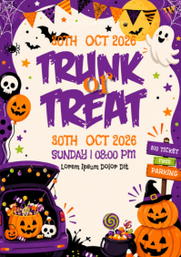White Trunk or Treat Event A5 Template