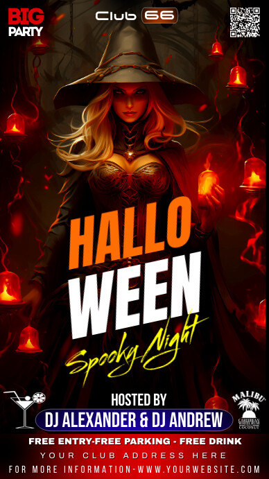 halloween, hunted house, horror party, spooky História do Instagram template