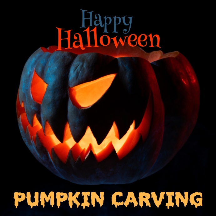 HALLOWEEN, PUMPKIN CARVING Template | PosterMyWall