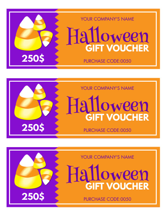 Halloween, Gift Voucher Flyer (US Letter) template