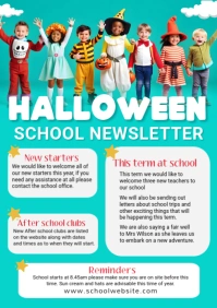 halloween, halloween newsletter,event A3 template