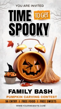 Halloween, Halloween Pumpkin carving contest Historia de Instagram template