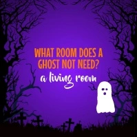halloween, happy halloween, halloween puns Instagram Post template