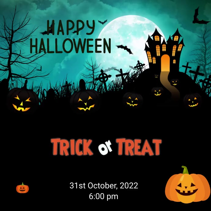 Halloween, Tick or treat Wpis na Instagrama template