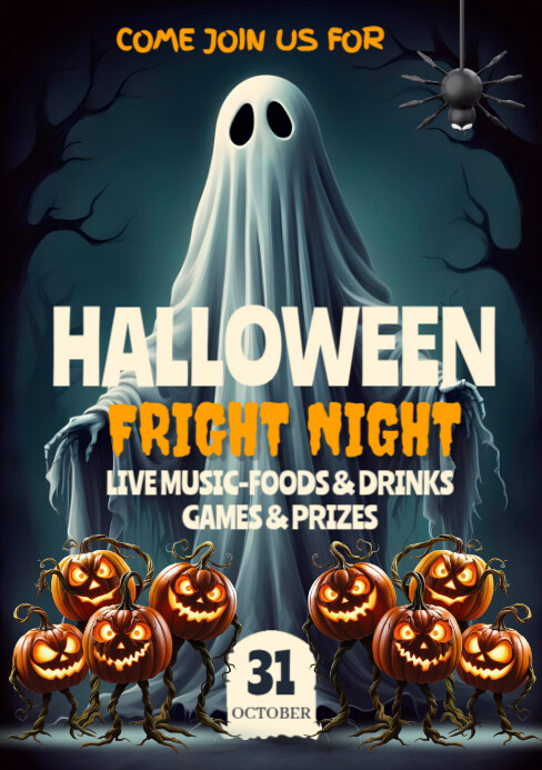 Halloween,Halloween sale,Halloween party A5 template