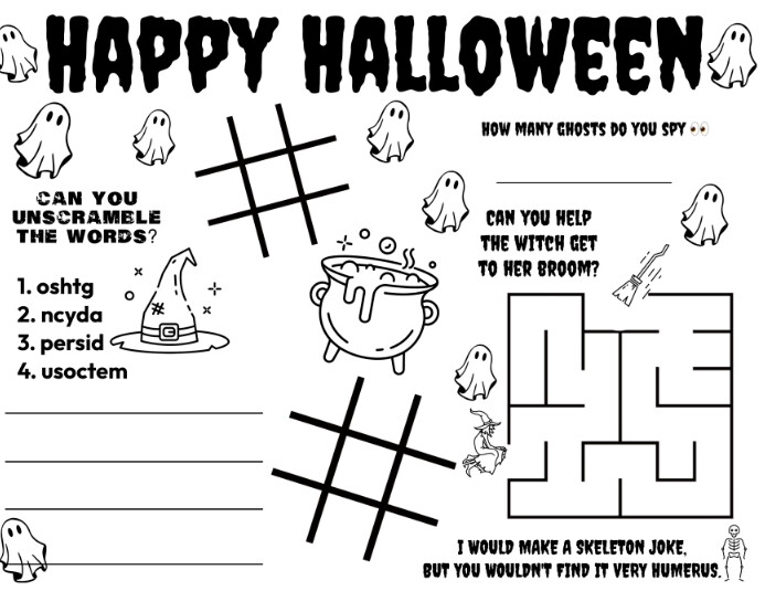 Copy of Halloween | Coloring | Activity Sheet | PosterMyWall
