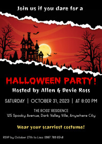 HALLOWEEN | party invitation A6 template