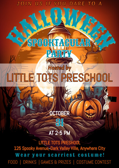 HALLOWEEN | spooktacular party invitation A6 template