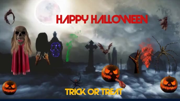 Halloween 4k Digital 16:9 template