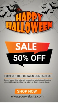 halloween 50% off sale Instagram Story Instagram-verhaal template