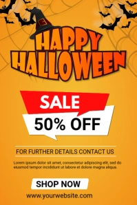 Yellow Halloween Instagram Story Pinterest Graphic template