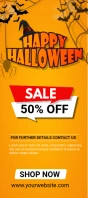 halloween 50% off sale Rack Card template