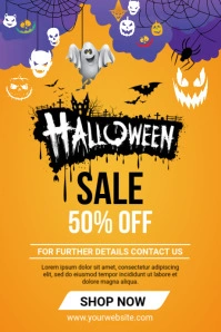 Halloween 50% off sale Tumblr Graphic template